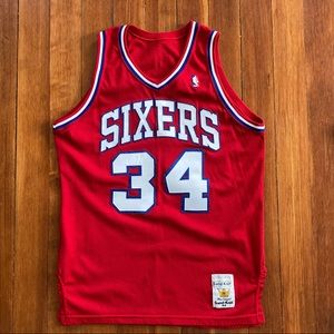 1980s Authentic Macgregor Sand Knit NBA Philadelphia Sixers Charles Barkley Jers